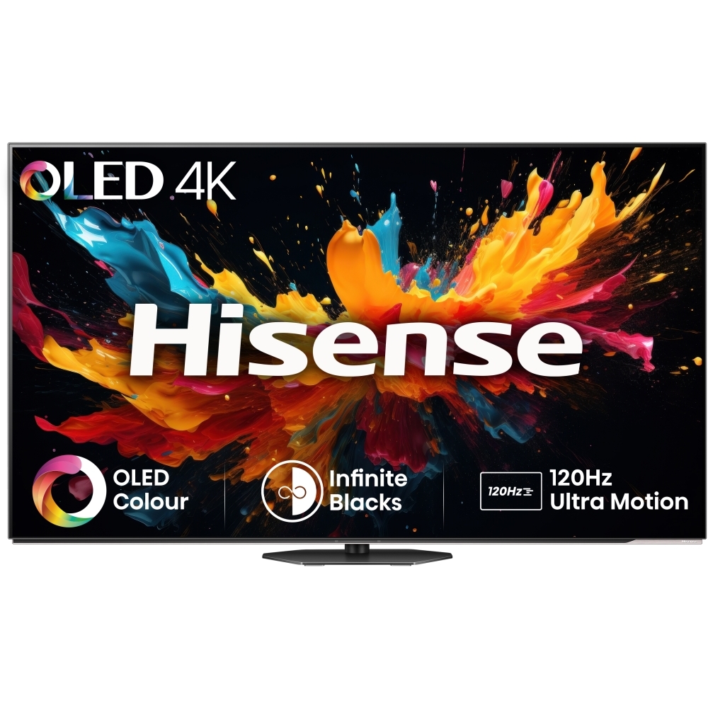 Hisense 55A85NTUK 55" OLED Smart Television, 4K Ultra HD, Black, G Rated