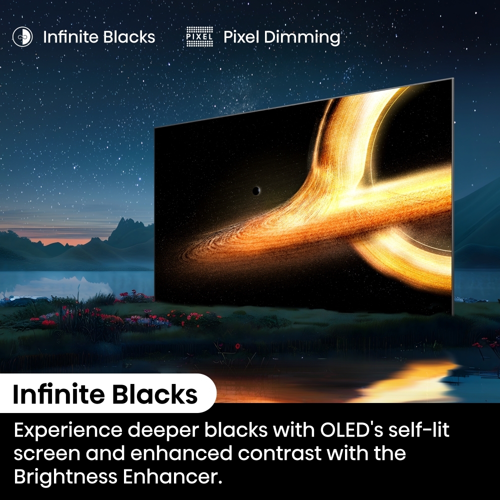 Hisense 55A85NTUK 55" OLED Smart Television, 4K Ultra HD, Black, G Rated