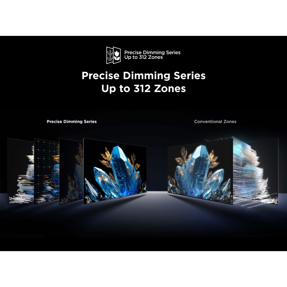 TCL 55C6KS-UK 55" Mini LED Smart Television, 4K Ultra HD, Black, F Rated