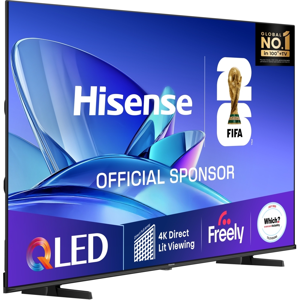 Hisense 55E78QTUK 55" QLED Smart Television, 4K Ultra HD, Black, E Rated