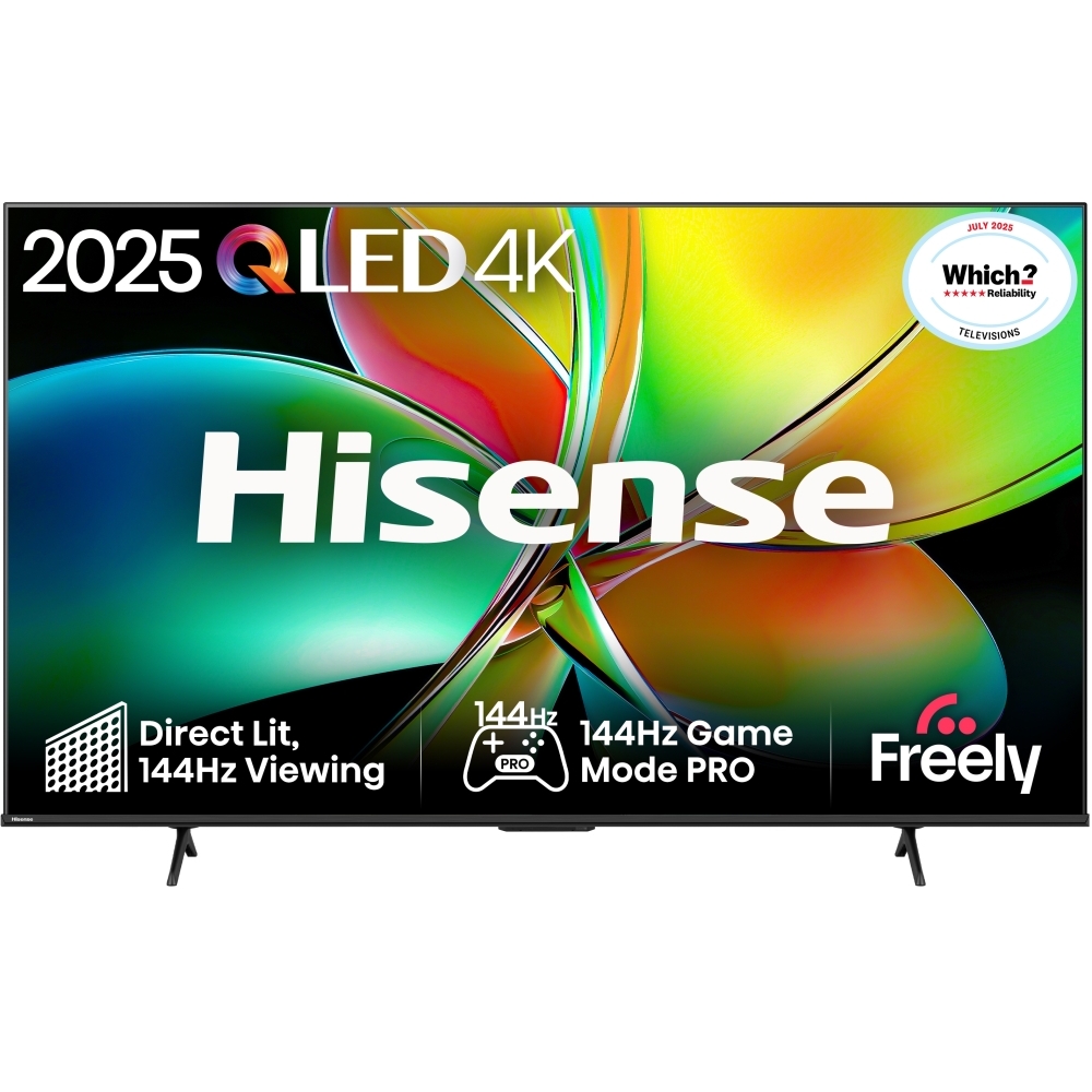 Hisense 55E78QTUK PRO 55" QLED Smart Television, 4K Ultra HD, Black, E Rated
