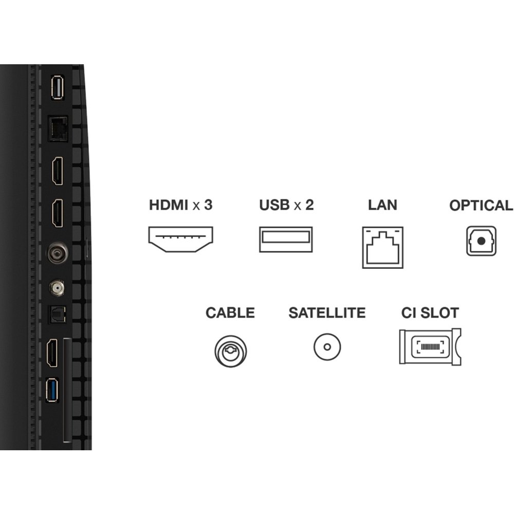 TCL 55P7K-UK 55" QLED Smart Television, 4K Ultra HD, Black, F Rated