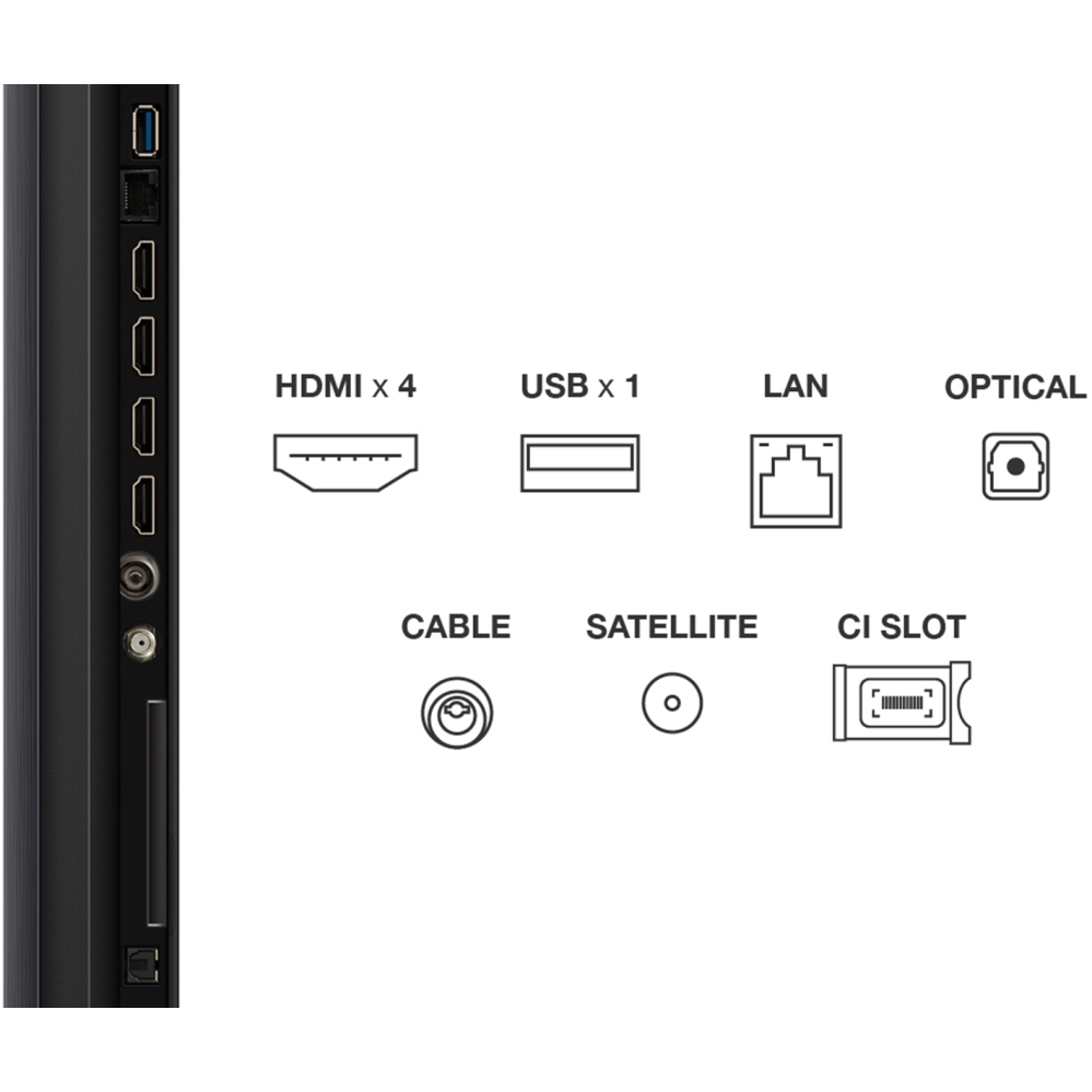 TCL 55Q6C-UK 55" Mini LED Smart Television, 4K Ultra HD, Black, F Rated