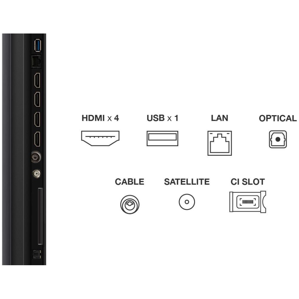 TCL 55Q6C-UK 55" Mini LED Smart Television, 4K Ultra HD, Black, F Rated