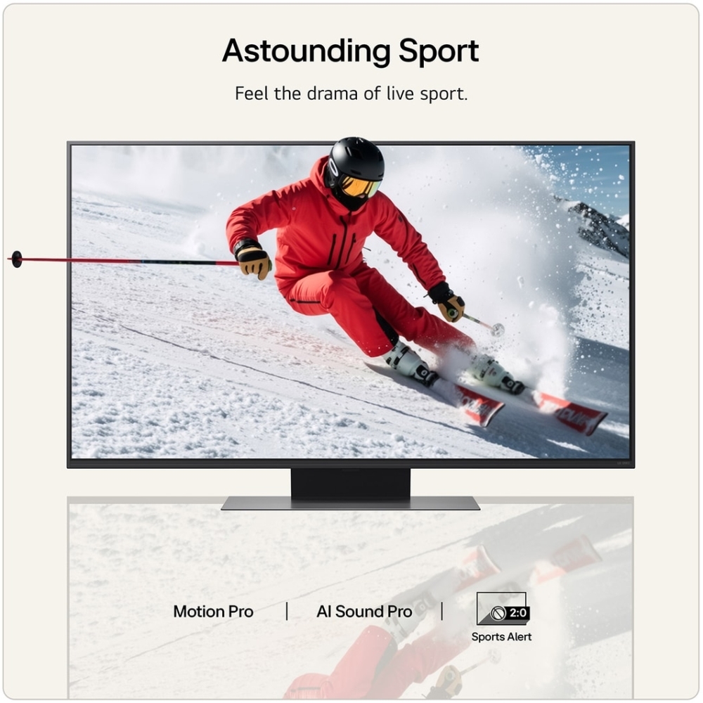 LG 55QNED87B6A.AEK 55" QNED Mini LED Smart Television, 4K Ultra HD, Black, E Rated