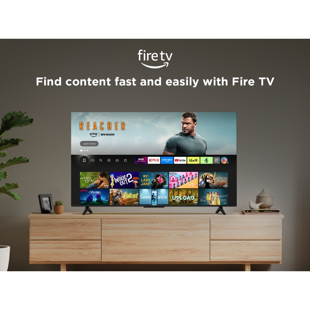 TCL 55T6C-UK 55" QLED Smart Television, 4K Ultra HD, Black, F Rated