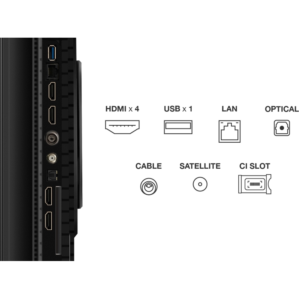 TCL 55T8C-UK 55" QLED Smart Television, 4K Ultra HD, Black, F Rated