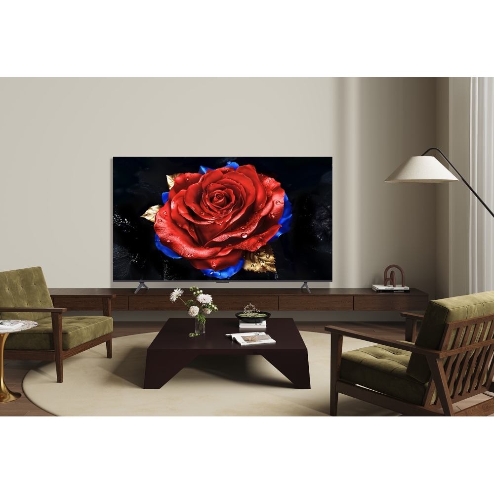 TCL 55T8C-UK 55" QLED Smart Television, 4K Ultra HD, Black, F Rated