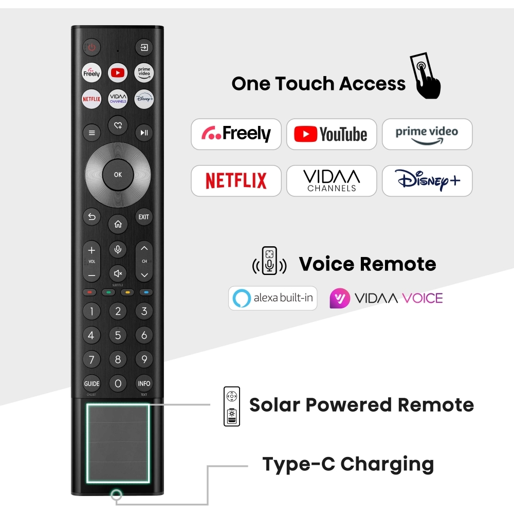Hisense 55U7NQTUK 55" 4K Mini LED Smart TV, 4K Ultra HD, Black, E Rated