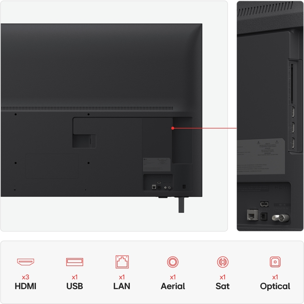 LG 55UA74006LB.AEK 55" LED Smart Television, 4K Ultra HD, Black, G Rated