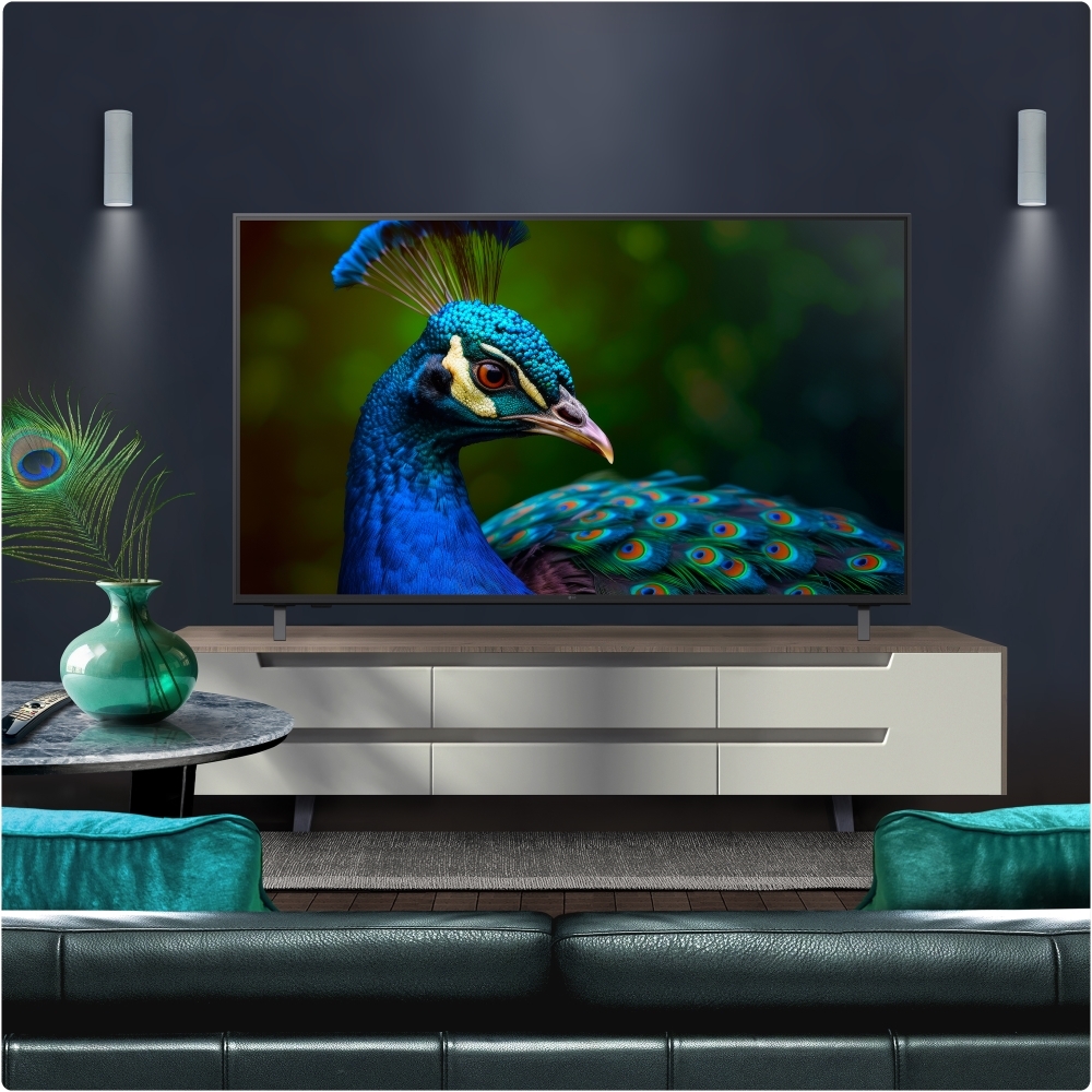 LG 55UA74006LB.AEK 55" LED Smart Television, 4K Ultra HD, Black, G Rated