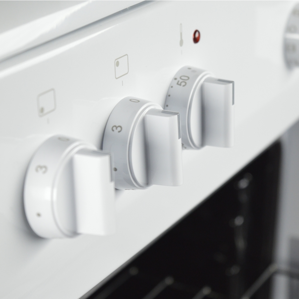 Amica AFC1530WH Ceramic Electric Cooker with Single Oven, White, A Rated