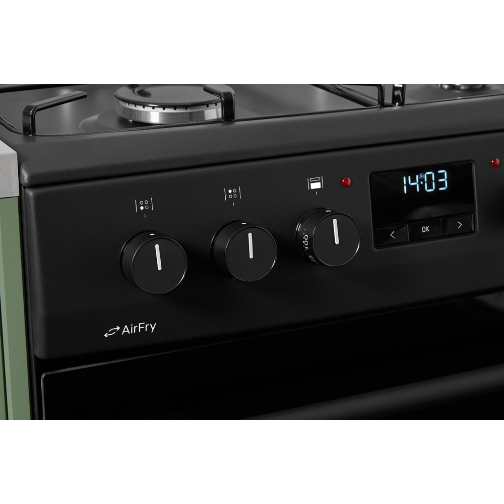 CDA CFD600MB Dual Fuel Cooker with Double Oven, Black, A Rated