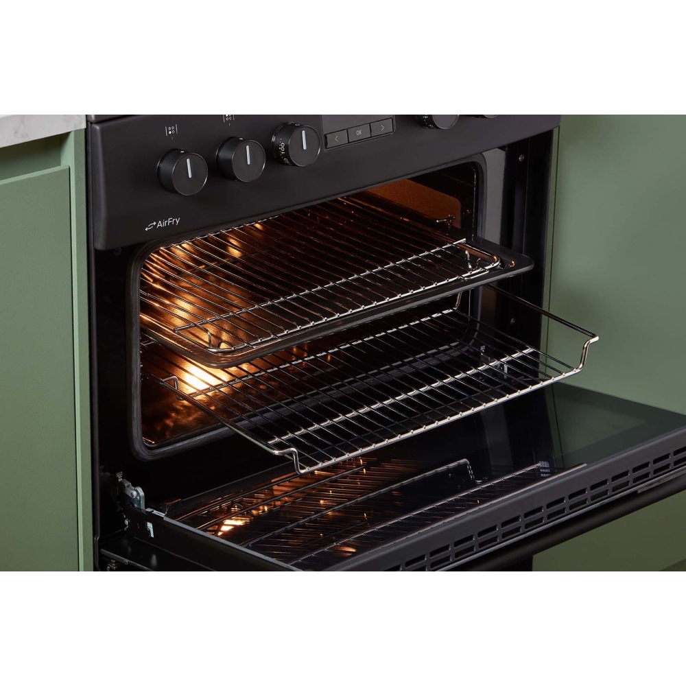 CDA CFD600MB Dual Fuel Cooker with Double Oven, Black, A Rated