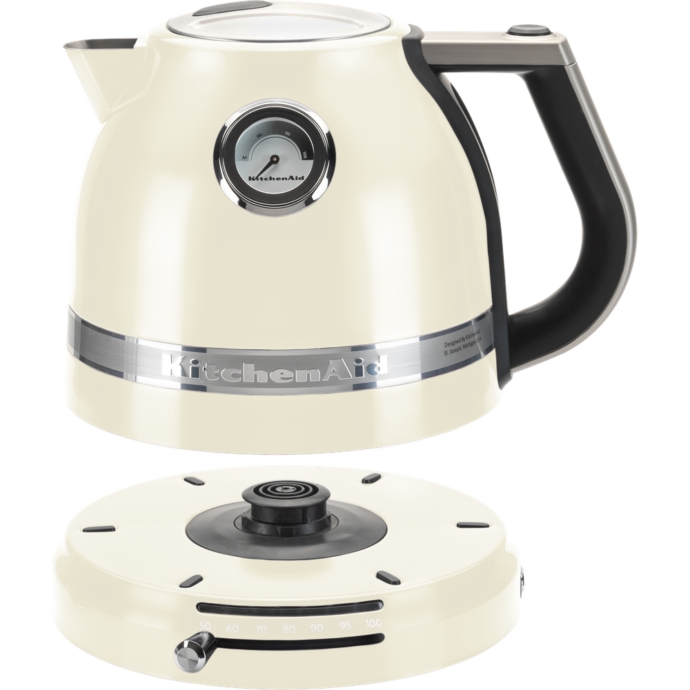 KitchenAid 5KEK1522BAC 1.5 Litre Artisan Almond Cream Retro Variable Temperature Kettle