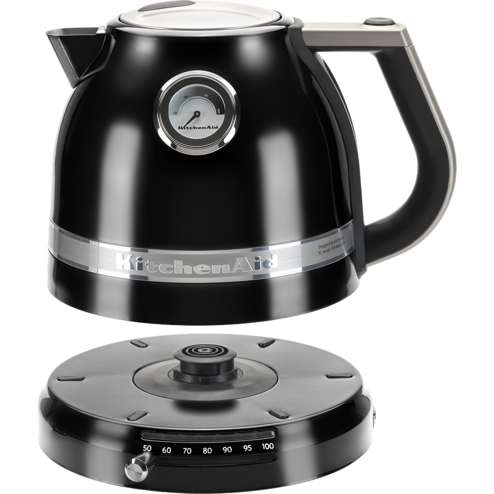 KitchenAid 5KEK1522BOB 1.5 Litre Artisan Onyx Black Retro Variable Temperature Kettle