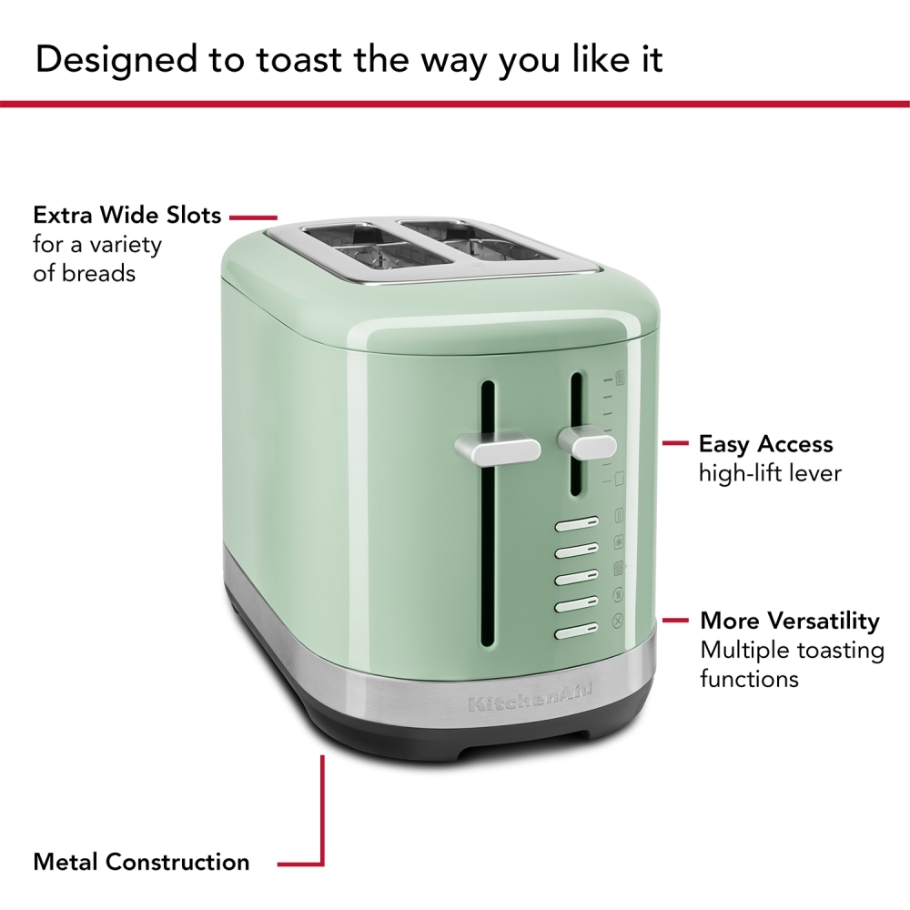 KitchenAid 5KMT2109BPT Pistachio Toaster, 2 Slice