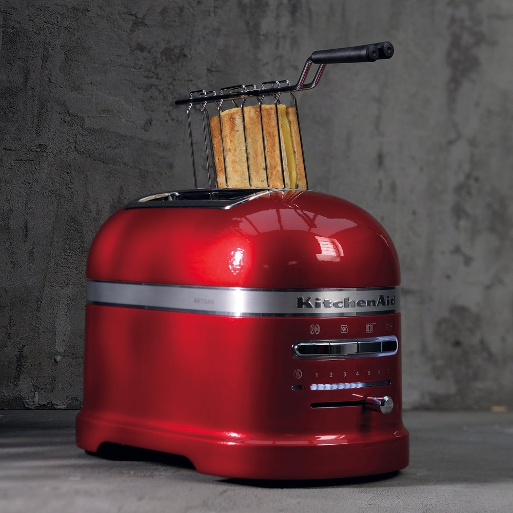 KitchenAid 5KMT2204BER Artisan Empire Red Retro Toaster, 2 Slice
