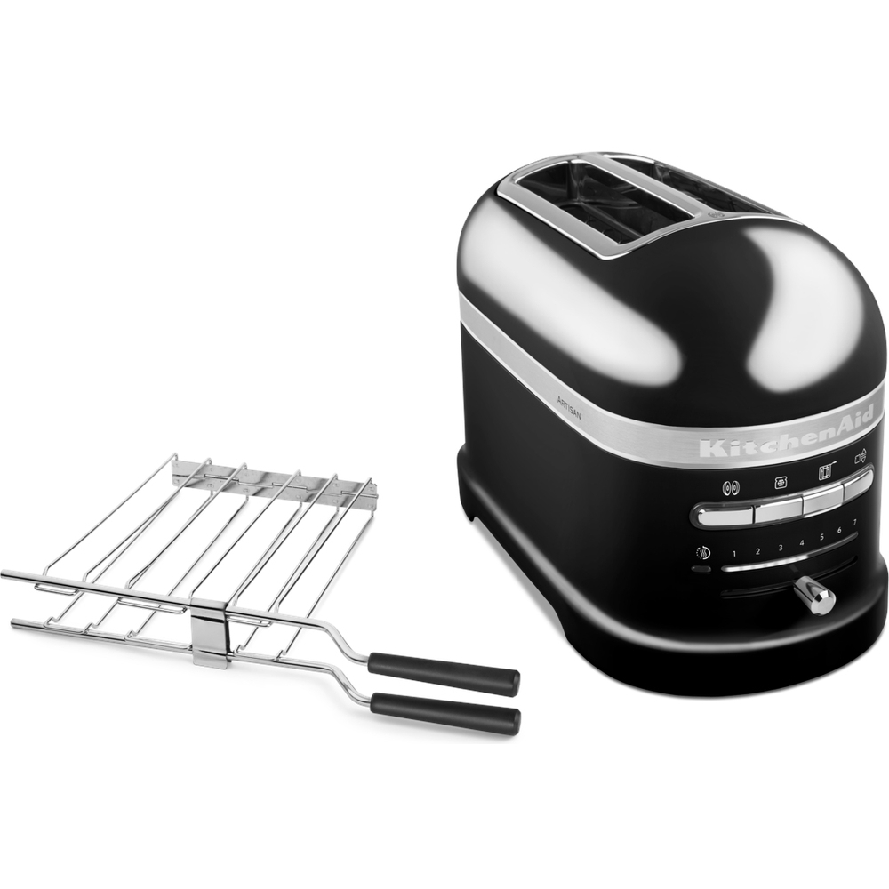 KitchenAid 5KMT2204BOB Artisan Onyx Black Retro Toaster, 2 Slice