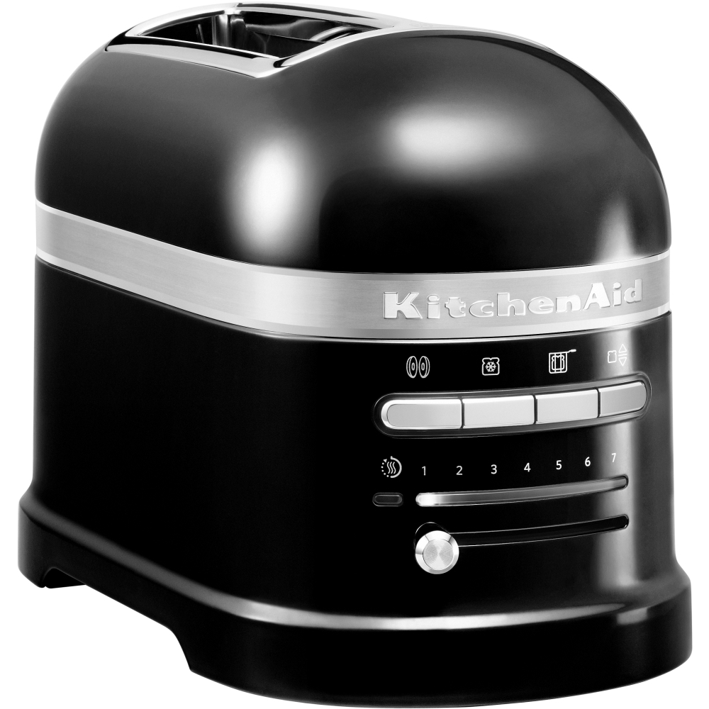 KitchenAid 5KMT2204BOB Artisan Onyx Black Retro Toaster, 2 Slice