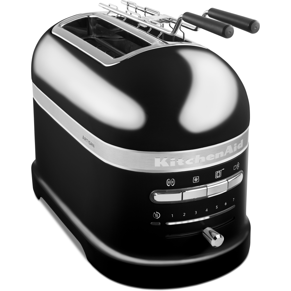 KitchenAid 5KMT2204BOB Artisan Onyx Black Retro Toaster, 2 Slice