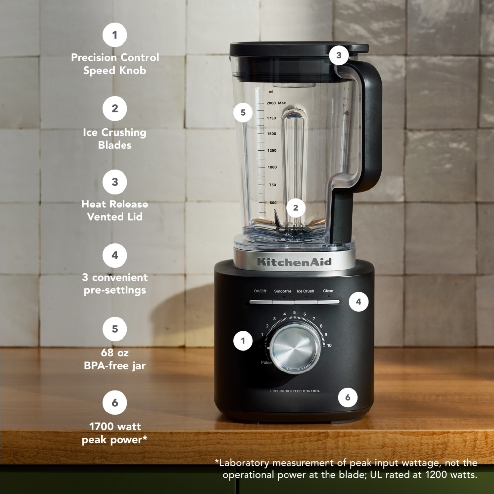 KitchenAid 5KSB2073BBM Pure Power Blender, Charcoal Grey