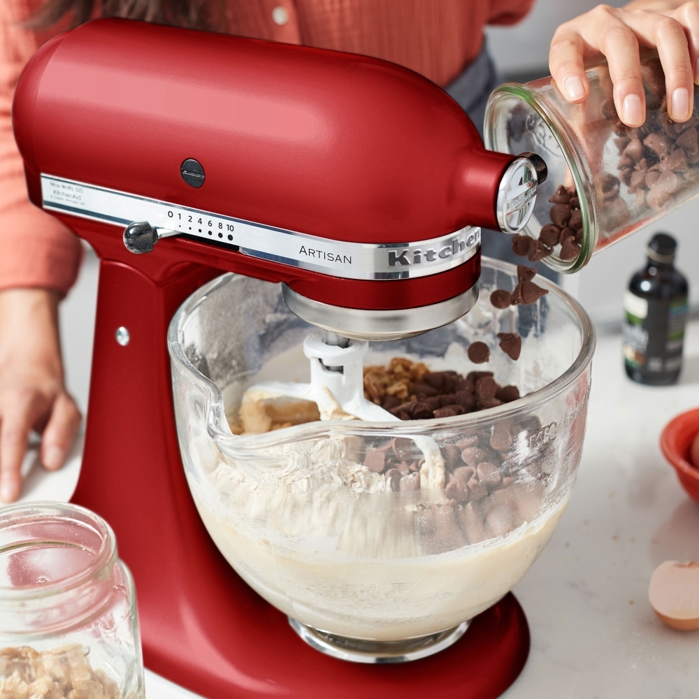 KitchenAid 5KSM175PSBER Artisan Retro Mixer Tilt-Head 4.9L with Extra Accessories, Empire Red
