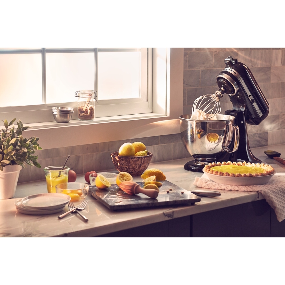 KitchenAid 5KSM175PSBOB Artisan Retro Mixer Tilt-Head 4.8L with Extra Accessories, Onyx Black