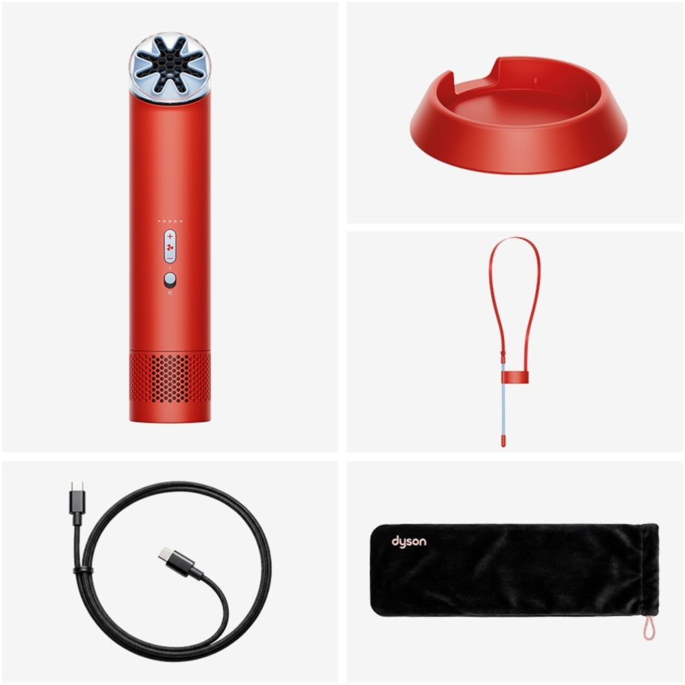 Dyson PF01-SKY HushJet Mimi Cool Fan, Carnelian/Sky, Red