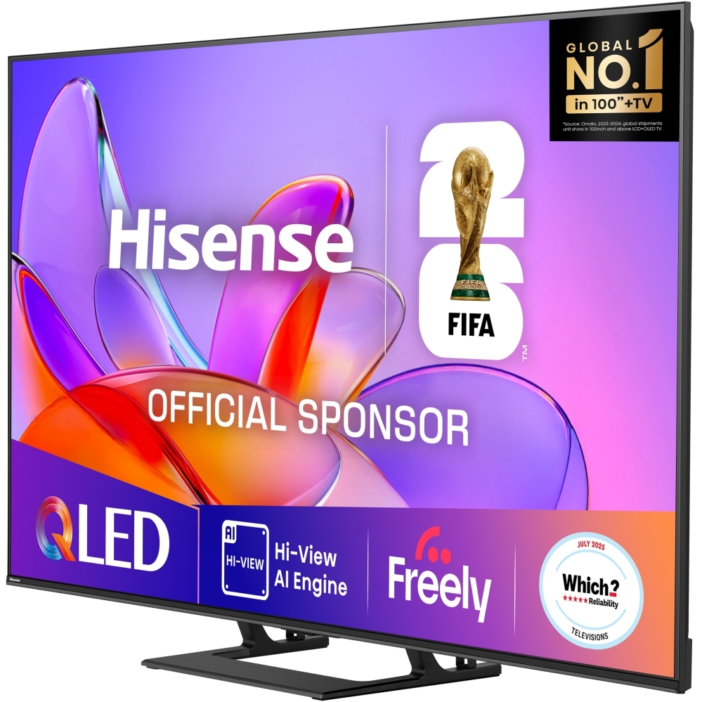 Hisense 65A7QTUK 65" QLED Smart Television, 4K Ultra HD, Black, E Rated