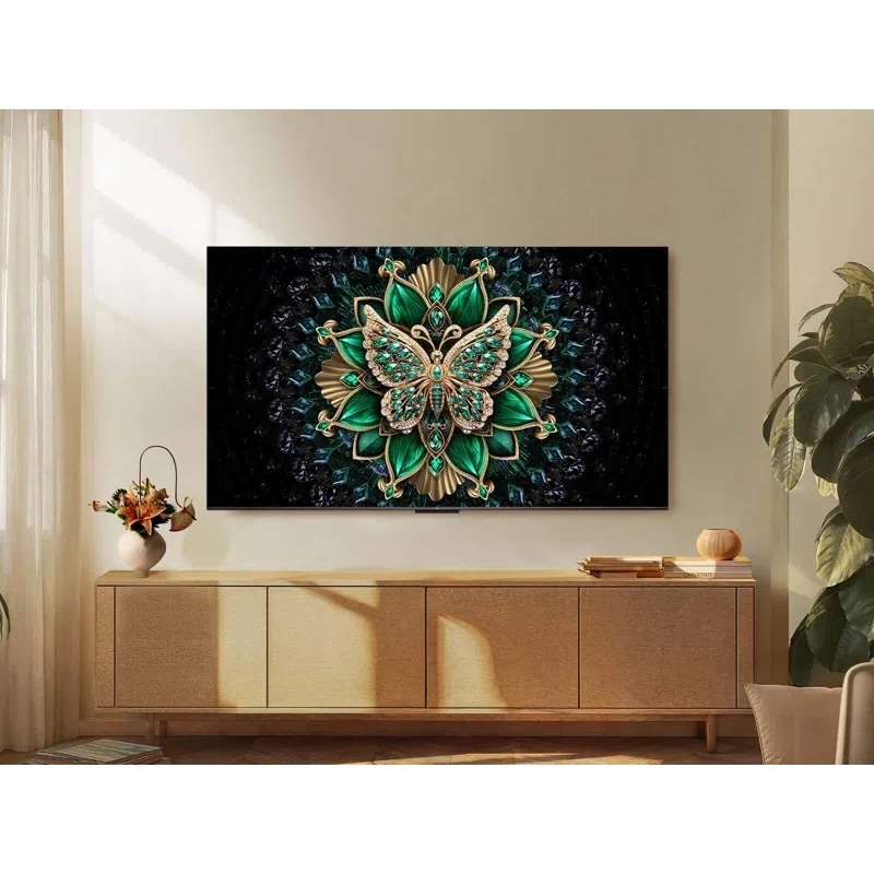 TCL 65C6K-UK 65" QLED Smart Television, 4K Ultra HD, Black, F Rated