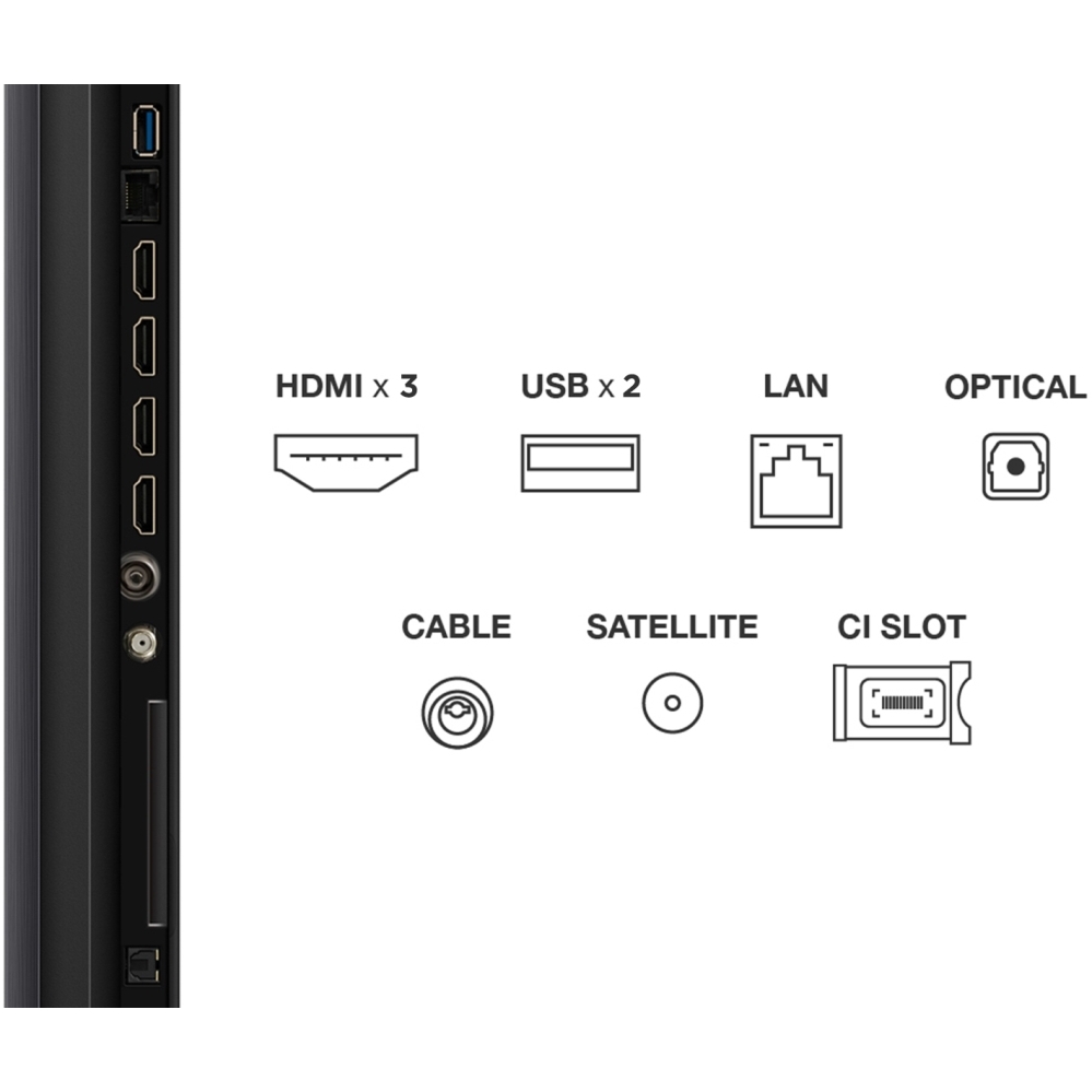 TCL 65C6KS-UK 65" Mini LED Smart Television, 4K Ultra HD, Black, E Rated