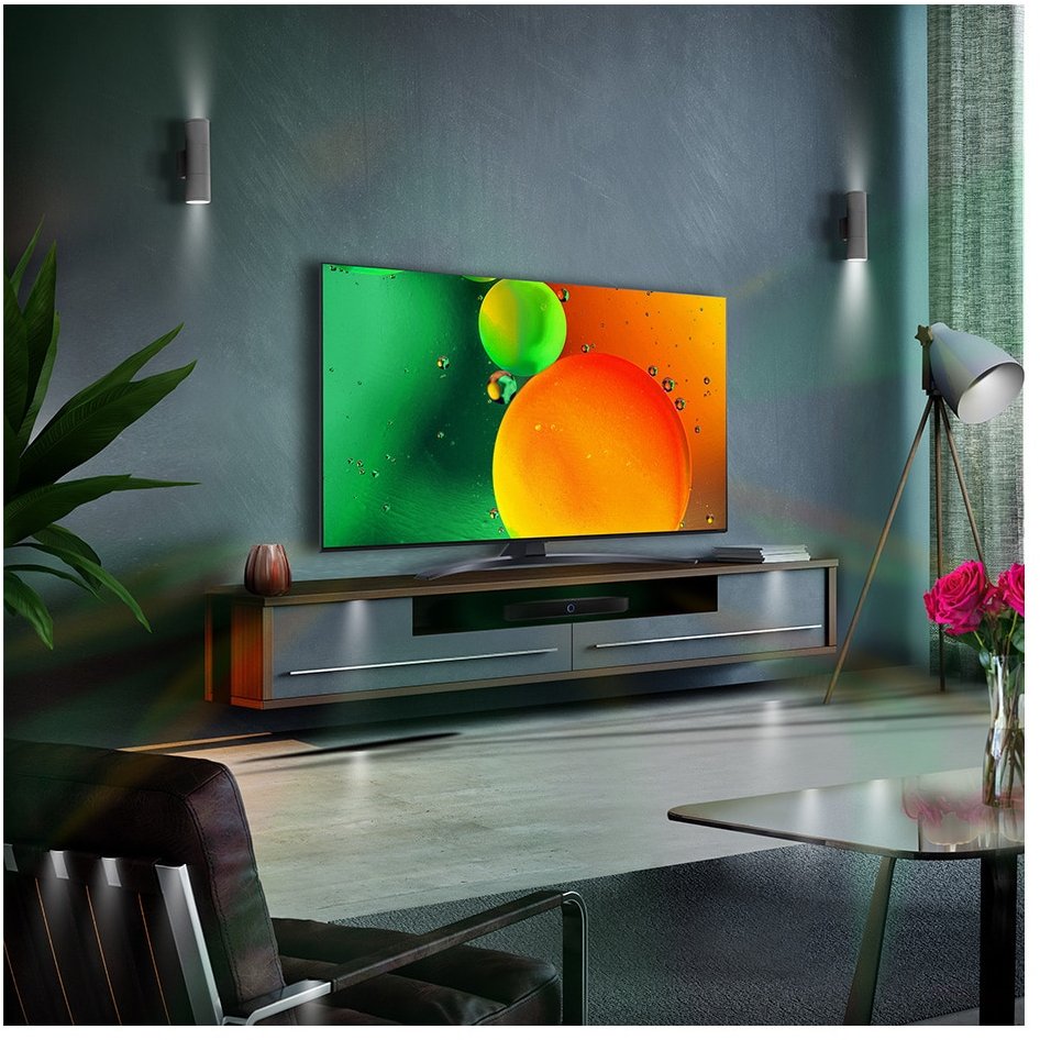 LG 65NANO766QA 65" 4K Ultra HD NanoCell Smart TV, Blue, G Rated Marks