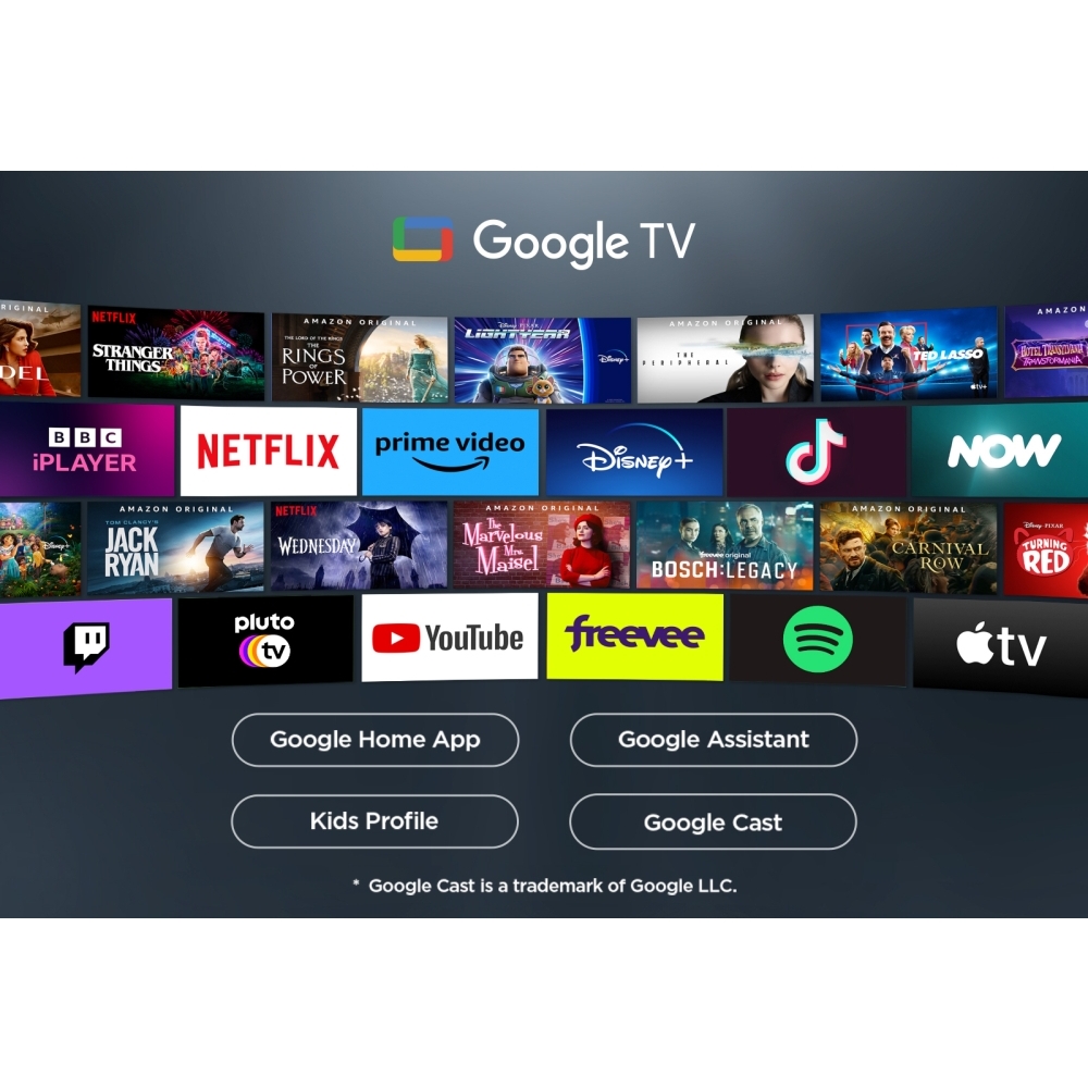 TCL 65P7K-UK 65" QLED Smart Television, 4K Ultra HD, Black, F Rated