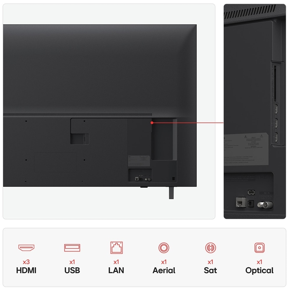 LG 65UA74006LB.AEK 65" LED Smart Television, 4K Ultra HD, Black, F Rated