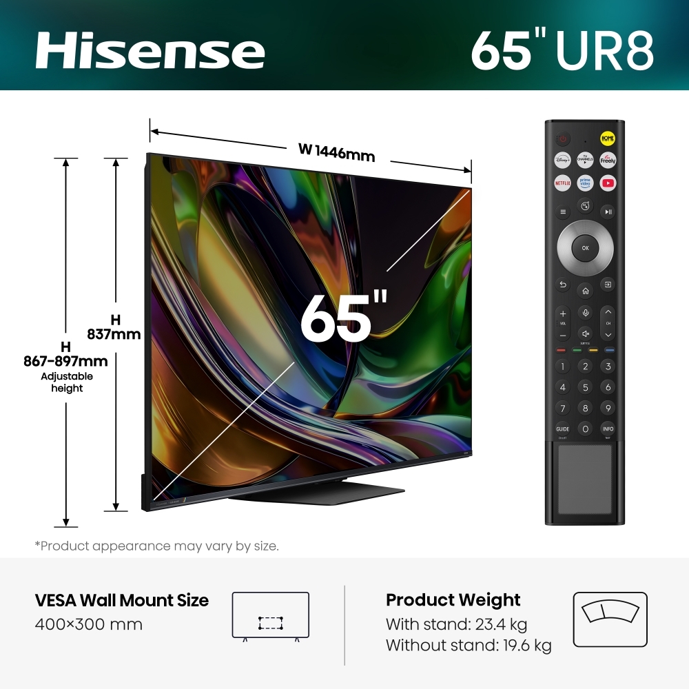 Hisense 65UR8STUK 65" Television