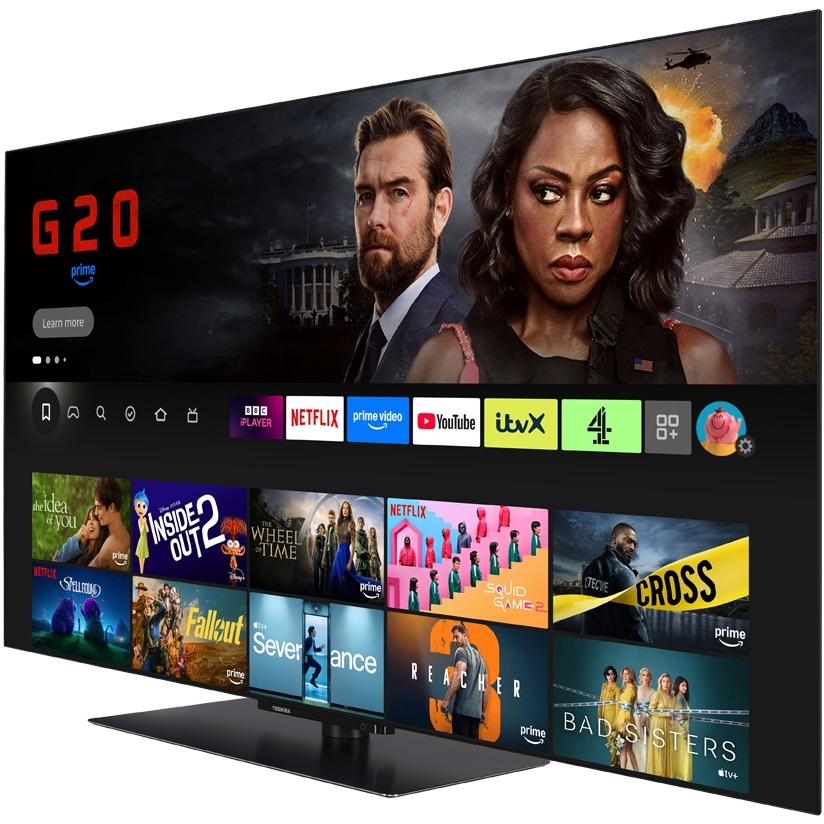 Toshiba 65XF9F53DB 65" OLED Smart Television, 4K Ultra HD, Black, F Rated
