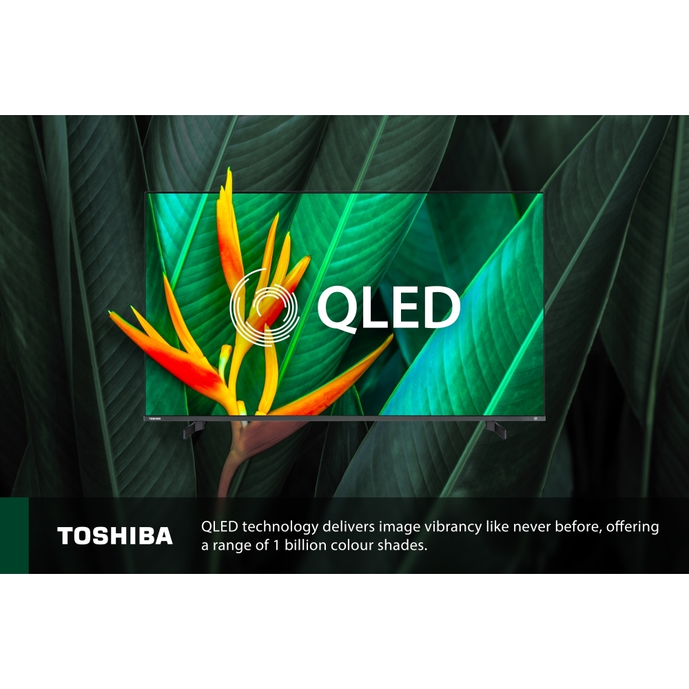 Toshiba 70QF5D53DB 70" QLED Smart Television, 4K Ultra HD, Black, F Rated
