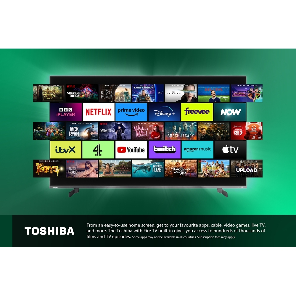 Toshiba 70QF5D53DB 70" QLED Smart Television, 4K Ultra HD, Black, F Rated