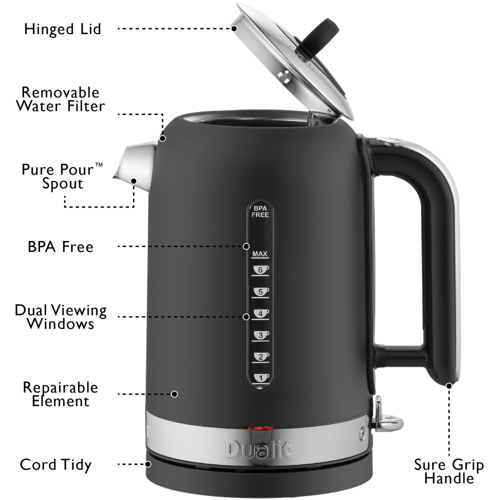 Dualit 72785 Classic Kettle, Black