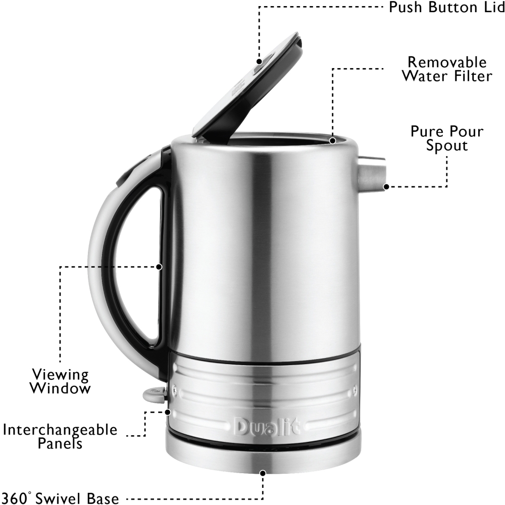 Dualit 72905 Architect Kettle, Silver
