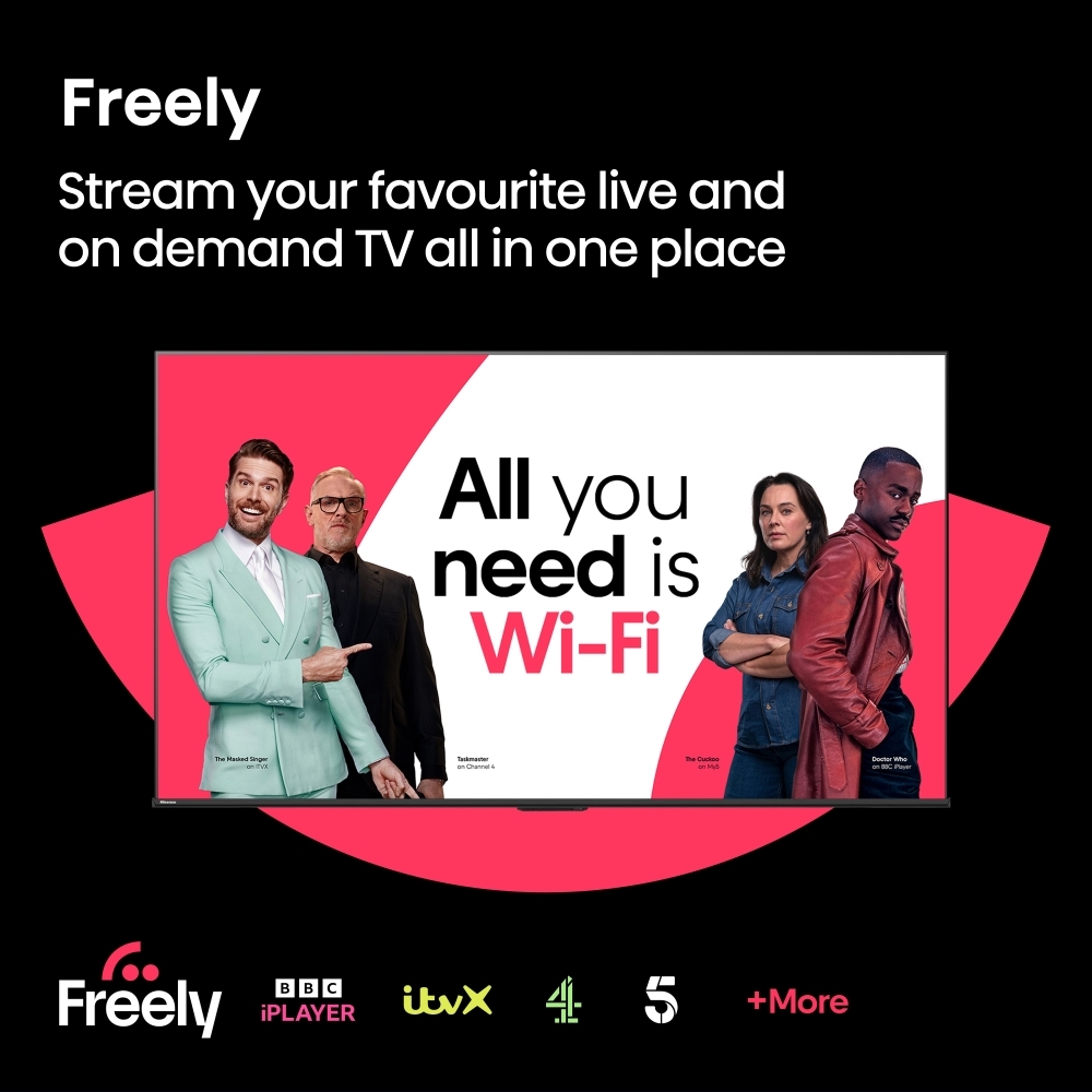 Hisense 75A6QTUK 75" LED Smart Television, 4K Ultra HD, Black, E Rated