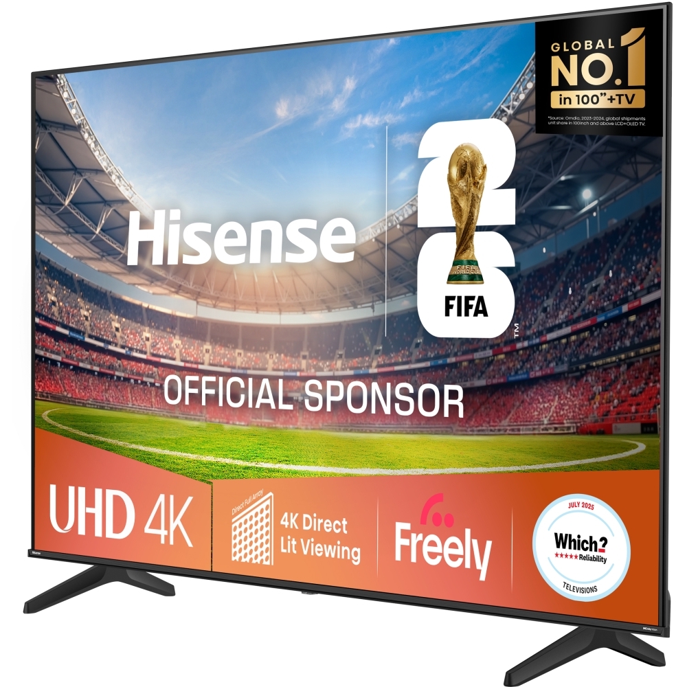Hisense 75A6QTUK 75" LED Smart Television, 4K Ultra HD, Black, E Rated