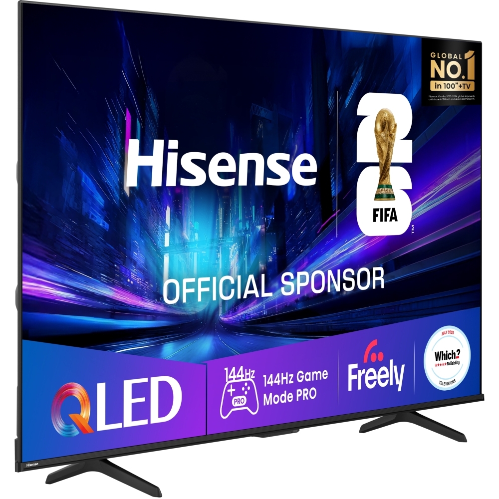Hisense 75E78QTUK PRO 75" QLED Smart Television, 4K Ultra HD, Black, E Rated