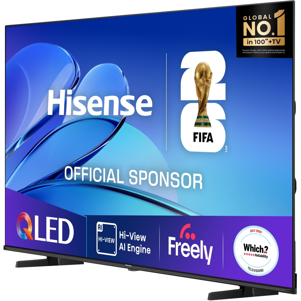 Hisense 75E7QTUK 75" QLED Smart Television, 4K Ultra HD, Black, E Rated