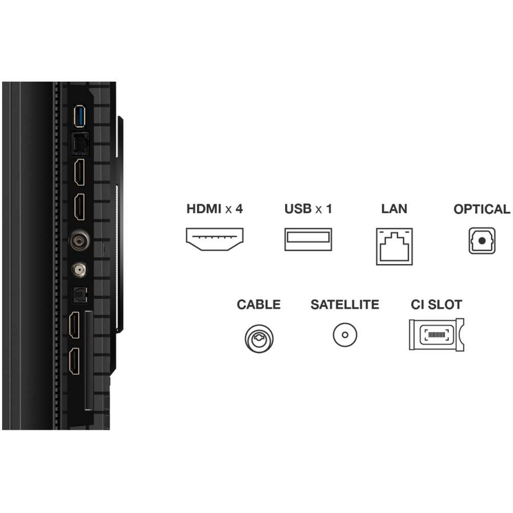 TCL 75P8K 75" QLED Smart Television, 4K Ultra HD, Grey, F Rated