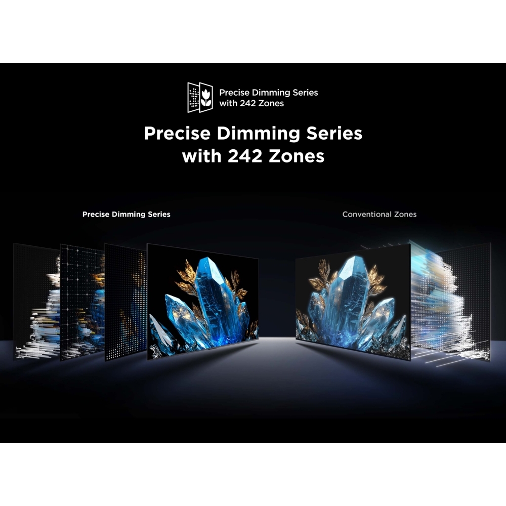 TCL 75Q6C-UK 75" Mini LED Smart Television, 4K Ultra HD, Black, F Rated