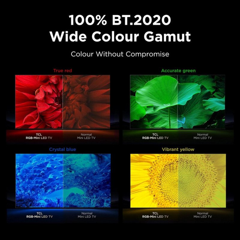 TCL 75RM7L-UK 75" RGB MiniLED Smart Television, 4K Ultra HD, Black, D Rated