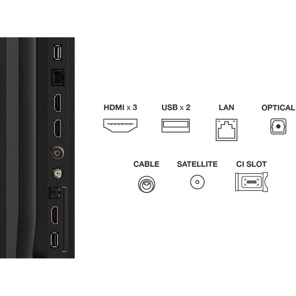 TCL 75V6C-UK 75" DLED Smart Television, 4K Ultra HD, Black, E Rated