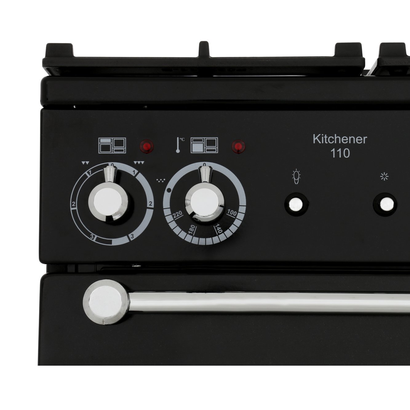 Rangemaster KCH110DFFCR/C 110cm Dual Fuel Range Cooker Kitchener Cream / Chrome, A Rated